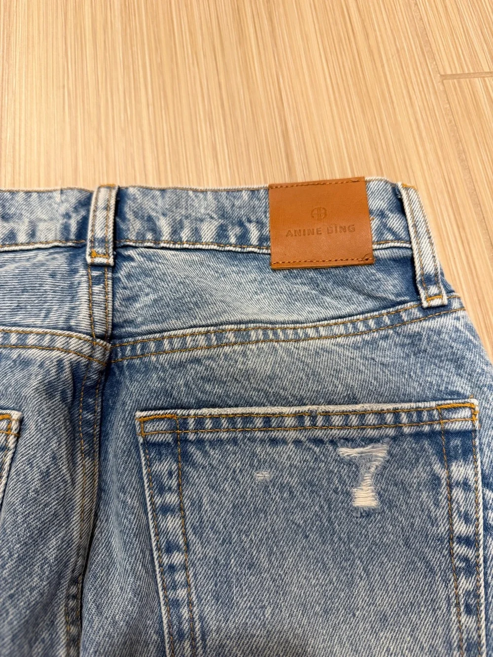 Anine Bing Gavin Jeans Washed Blue